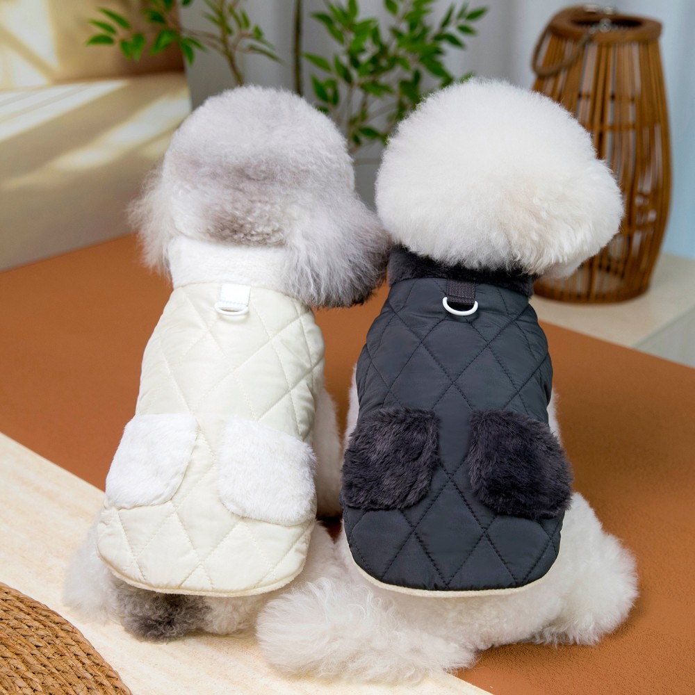 Winter Clothing In French - Winterjas met hoge kraag voor honden,