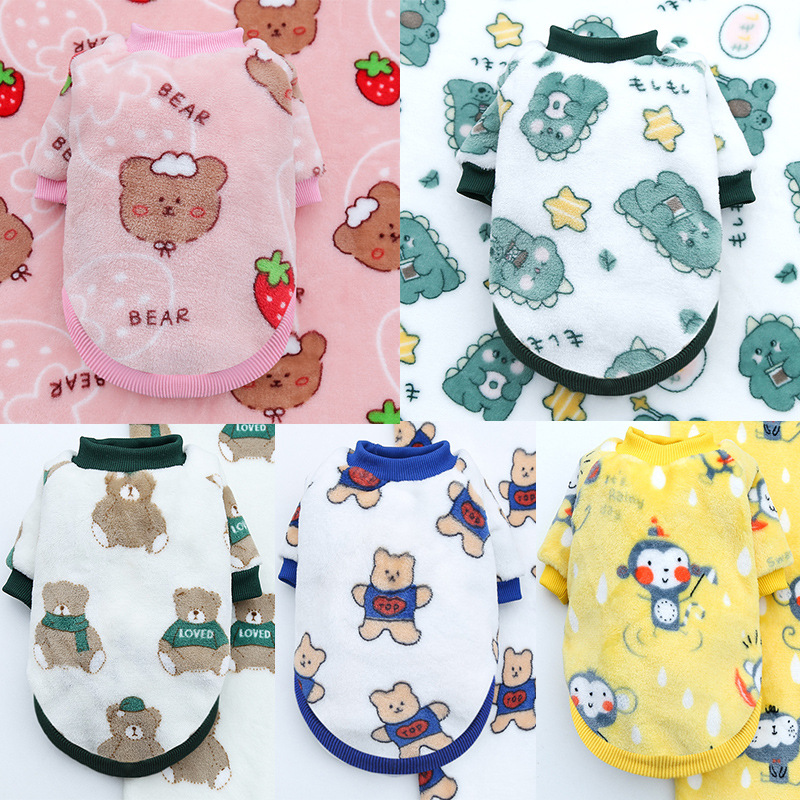 Winter Clothing In French - Grappige Aap Print Winter Hond Kleding