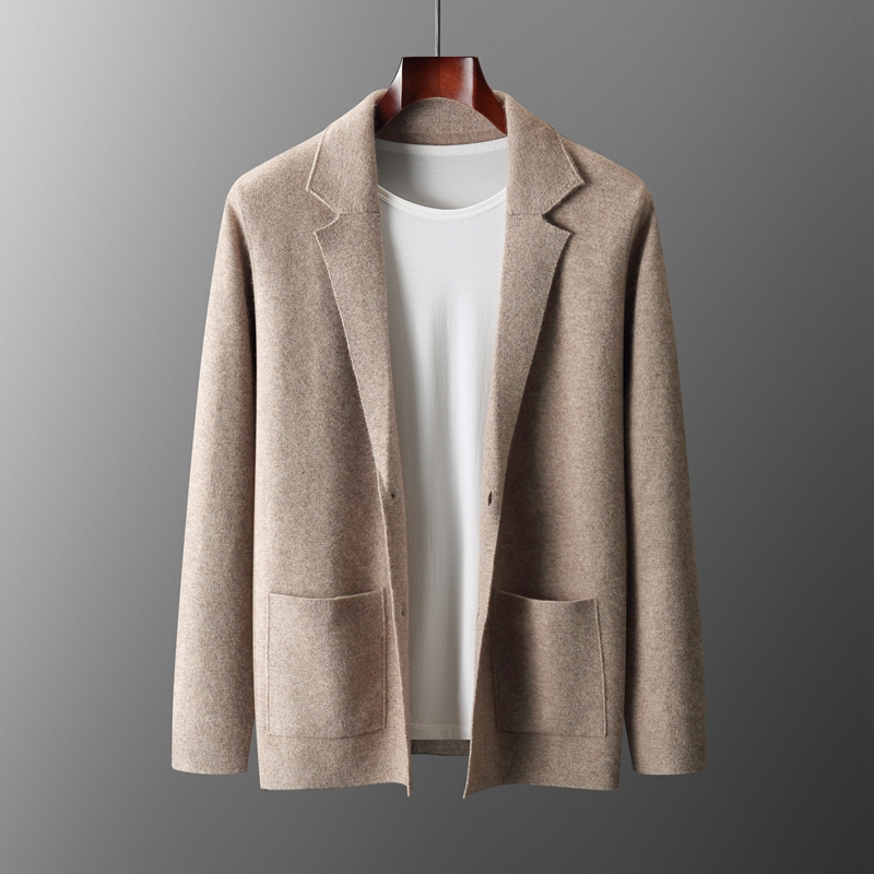Winter Clothing Uae - 100% Merinowollen Herenpak Kraag Gebreid Vest
