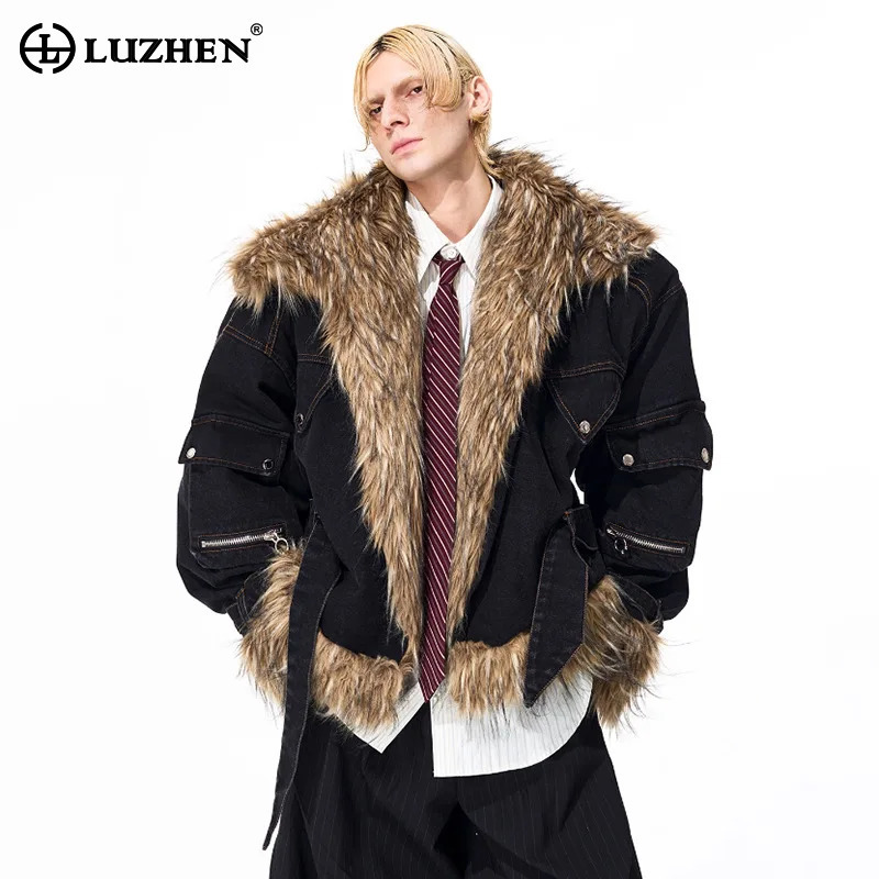 Winter Clothing Uae - LUZHEN Mode Gepersonaliseerde Nepbont Splicing Ontwerp