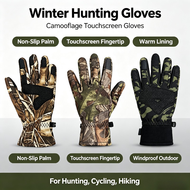 Knit Glove Touch Screen - Outdoor sport antislip jachthandschoenen voor heren,