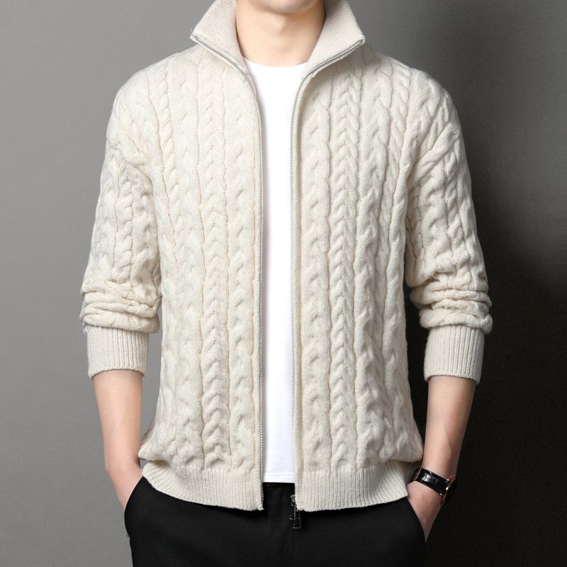 Winter Clothing Uae - Heren gebreide cardigan met opstaande kraag,