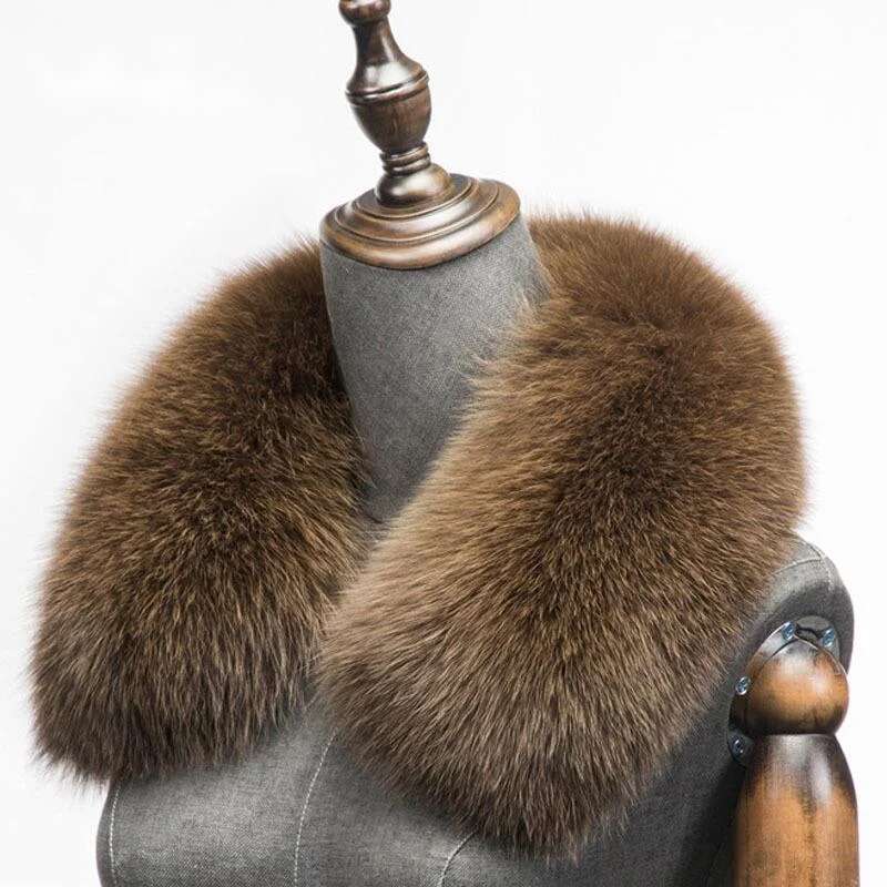 Winter Clothing Uae - Winter Natuurlijke Vossenbont Sjaal Vierkante Kraag