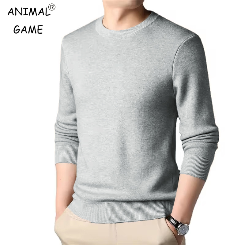 Winter Clothing Uae - Heren effen kleur gebreide trui ronde