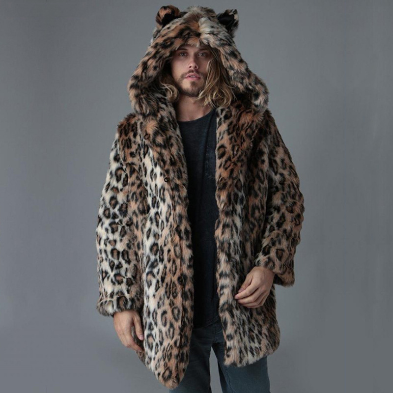Winter Clothing Uae - Mannen namaakbont jas winterjas dikke capuchon