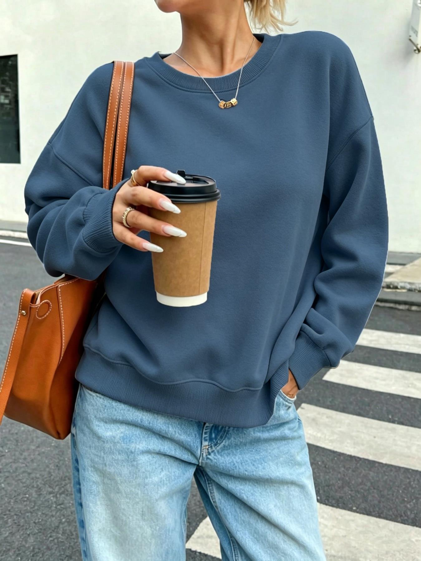 Winter Clothing On Sale - Stevige casual sweatshirts voor dames O-hals