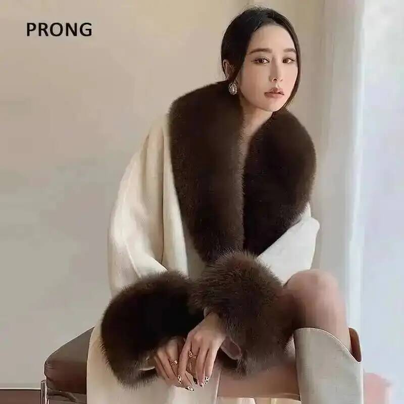 Winter Clothing Color - 100% Echte Vossenbont Kraag Winterjas Jas