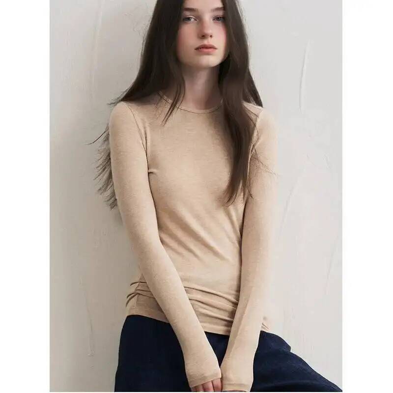 Winter Clothing For Woman - Dames Kasjmiermix Top met Lange Mouwen