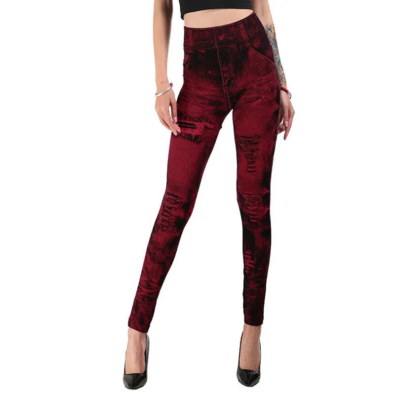 Vrouwen imitatie jeans stretch - Winter Clothing On Sale recensie en prijs
