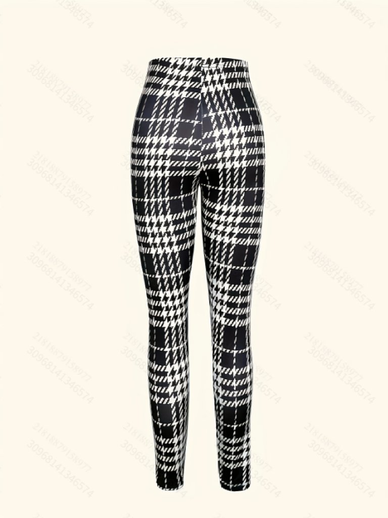 Zwart-wit geruite legging met  - Winter Clothing On Sale recensie en prijs