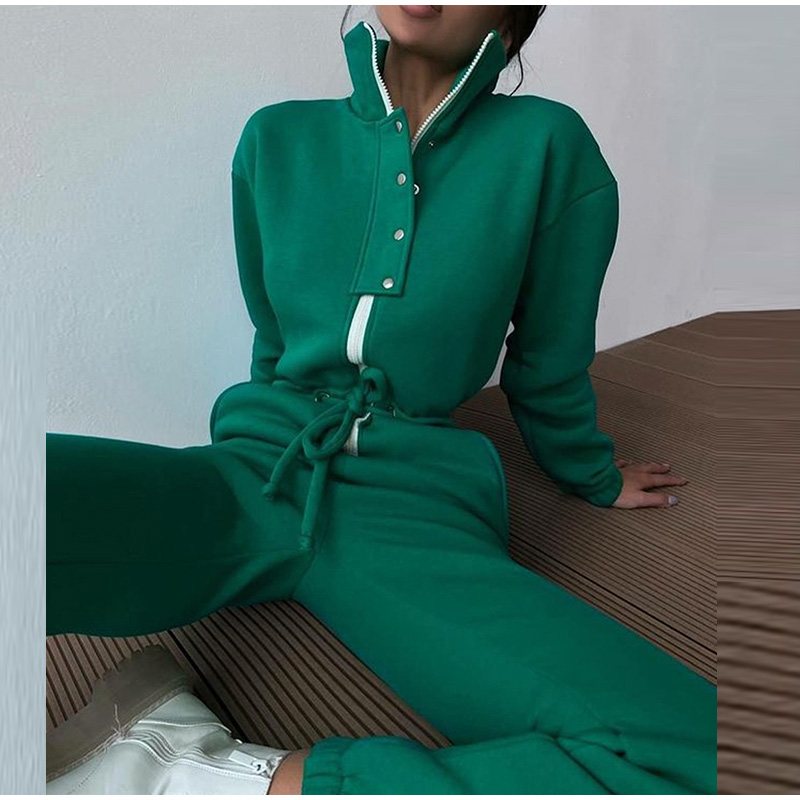 Casual Stand Kraag Jumpsuits V - Winter Clothing Sales recensie en prijs